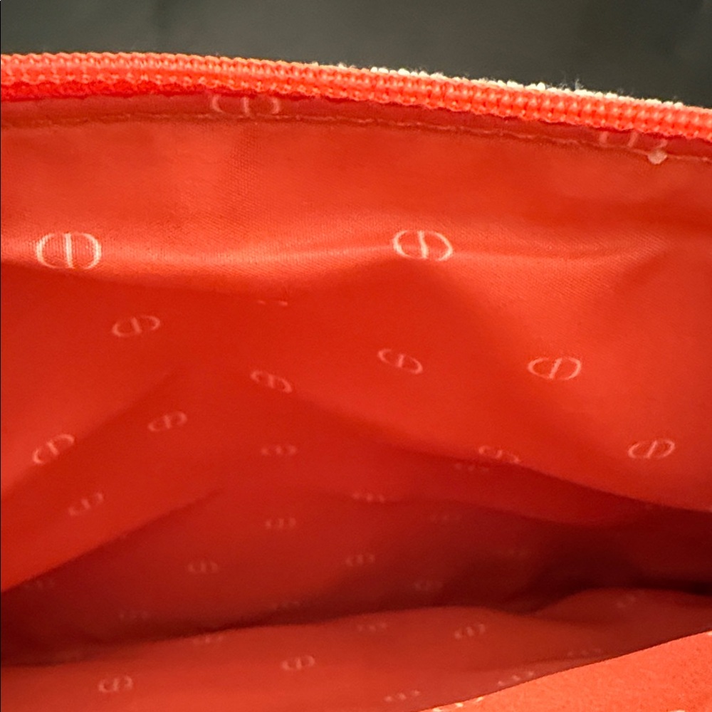 Dior Cream and Orange Pouch - Picture 4 of 5